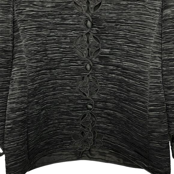 Vintage Mary Mcfadden 1980's Cut Out Button Front Blazer Evening Jacket - Picture 7 of 12